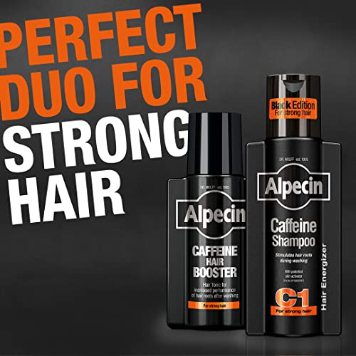 Alpecin Black Mens Shampoo and Caffeine Hair Booster Set | Against Thinning Hair | Natural Hair Growth for Men | Energizer for Strong Hair | Hair Care for Men Made in Germany - Image 7