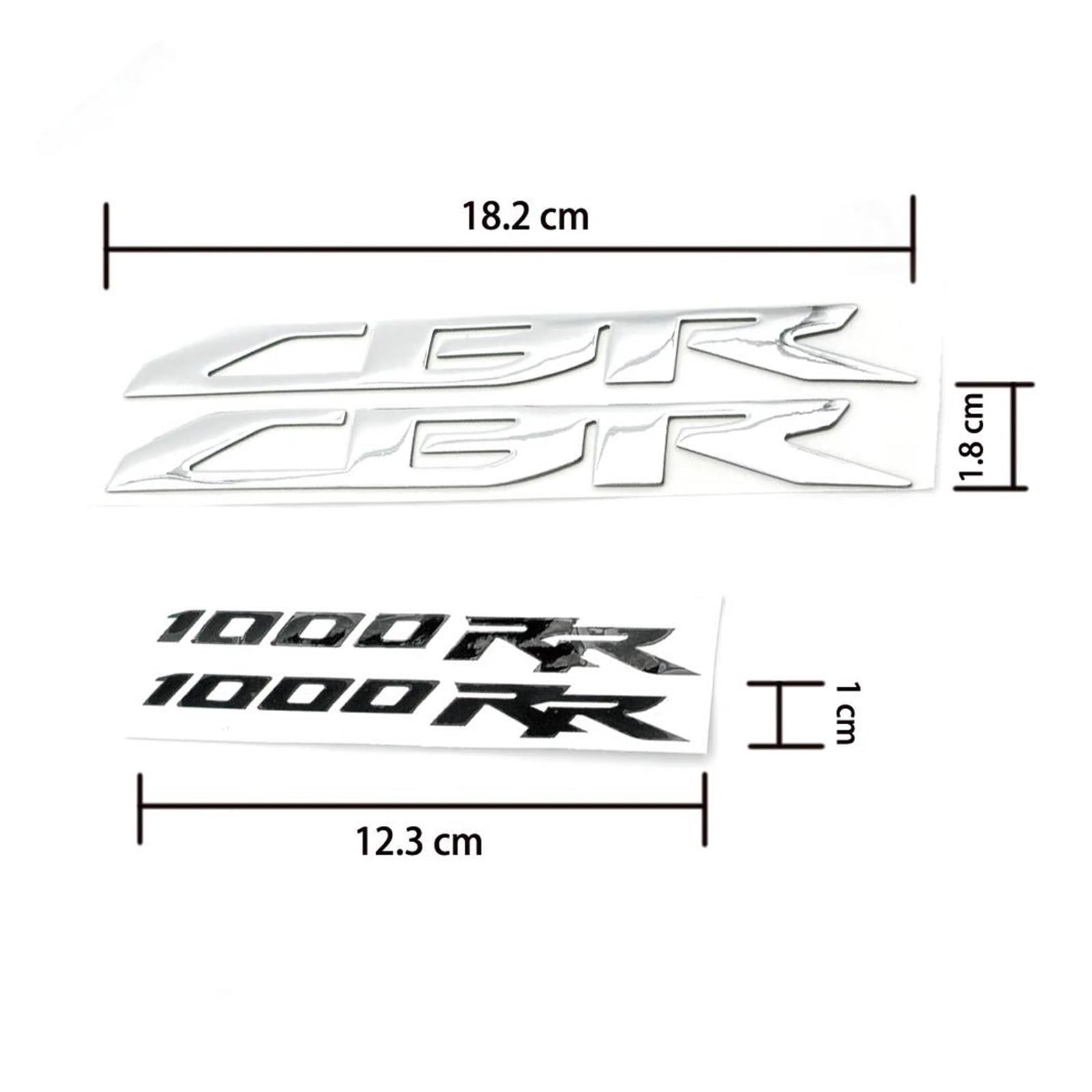 HONGLIAUTO Honda CBR1000RR Aufkleber - 3D Motorrad Abzeichen Gold