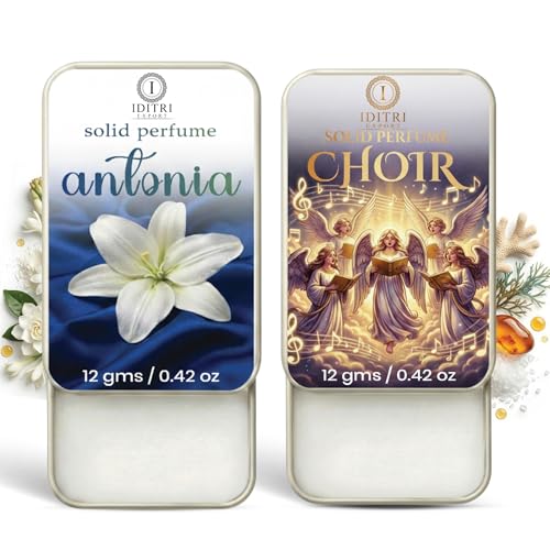 Image of Solid Perfume |Antonia&Choir Alcohol Free Wax Perfume Balm, Long Lasting | Pocket Tin 12g, Pack Of 2| Non Greasy Smooth Glide, Travel Friendly Men And Women