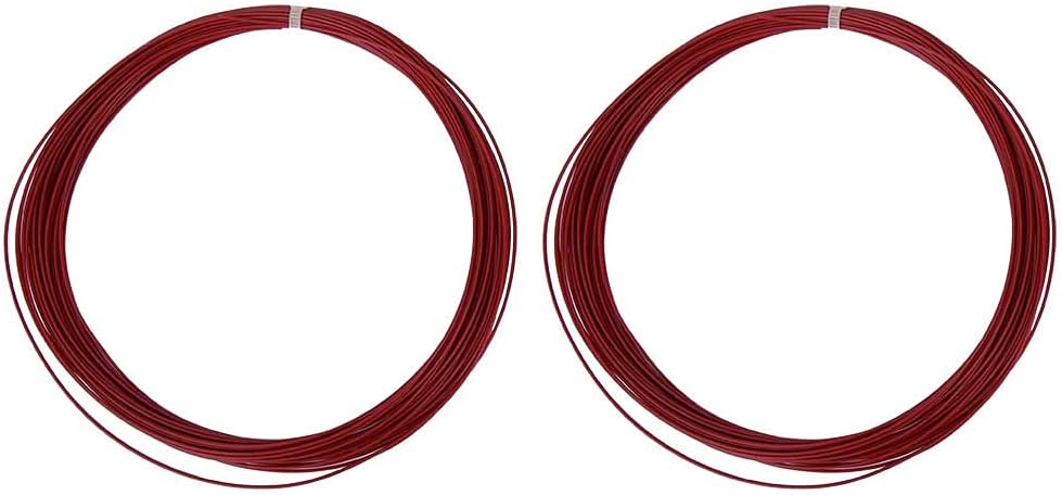 VGEBY1 2 pcs Badminton String,10m High Elastic Badminton String Durability Badminton Line with Good Durability for Badminton Rackets Shuttlecocks (Red)