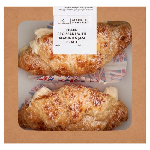 Morrisons Cake Shop Filled Croissant with Almond & Jam 2 Pack