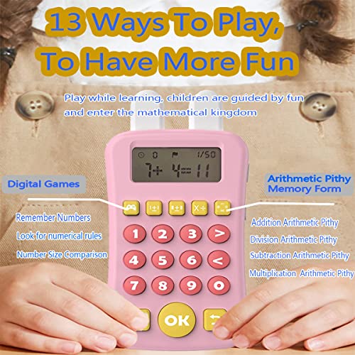 Math Games For Kids Girls Toys Age 6-8-10 Year Old,Talking Math Educational Machine 13 Modes Addition And Subtraction Games,Preschool Learning Activities Easter Gifts For Girl 5-12 #TOP2
