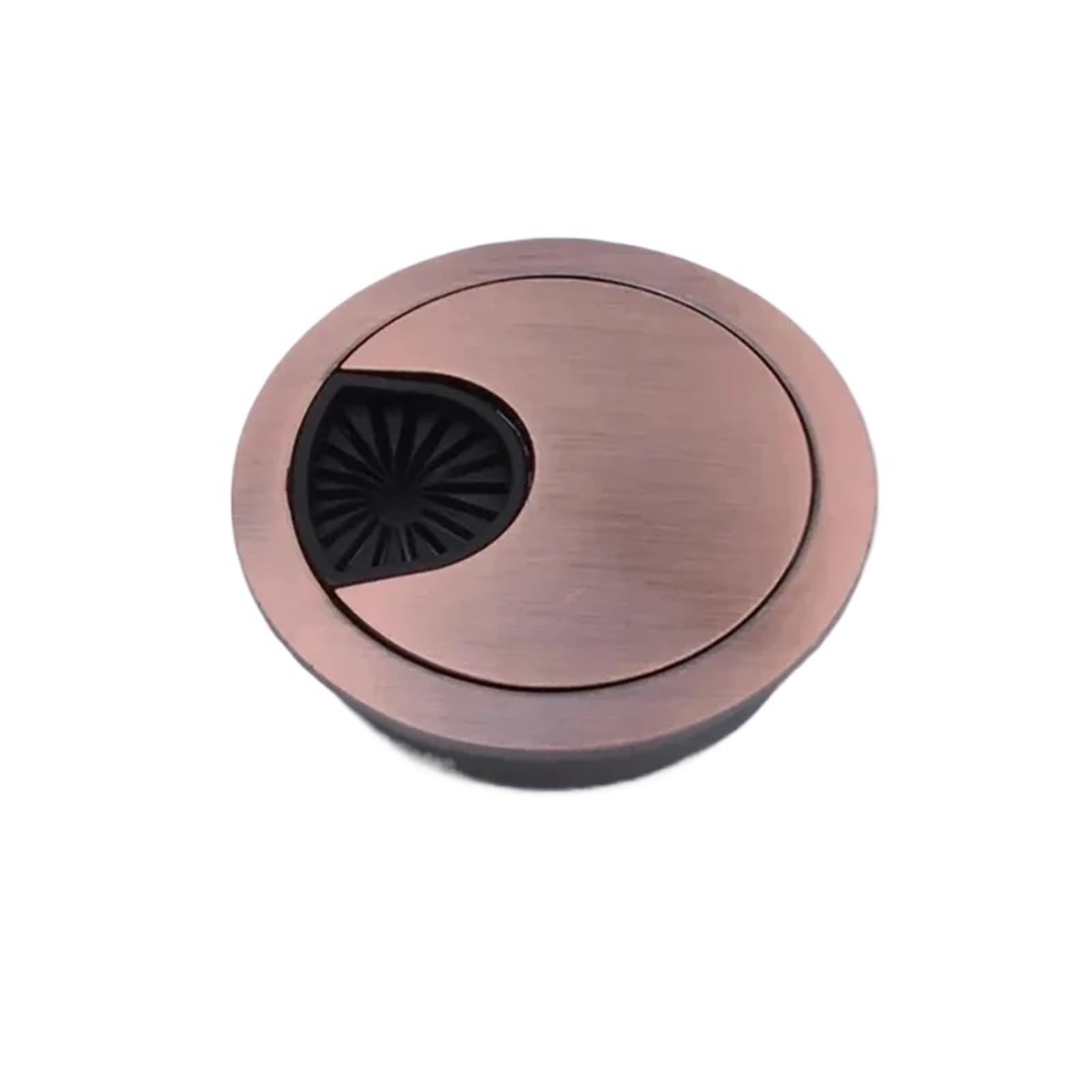 Kabeldurchlass Zinklegierung 50/53/60/80 mm Schreibtisch-Drahtlochabdeckung Rundkabel-Organizer Computer-Thread-Tischleitungsabdeckungen Dekor-Hardware(Red Bronze,2pcs,80mm)