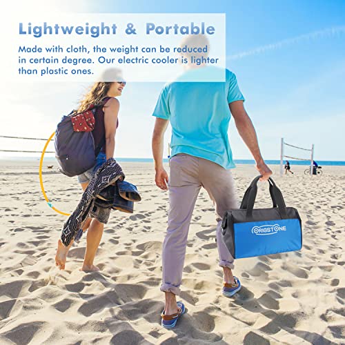 Rigstne Electric Cooler Bag, 12V Thermoelectric Cooler Warmer Plug In For Vehicles, Portable Cooler Refrigerator For Car, Rv, And Camping Use, 18L/20 Cans Capacity #TOP5