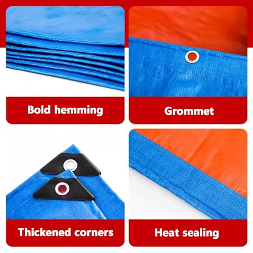 LKW Plane Gewebeplane Regenplane Gartenplane Plane mit Ösen Wasserdicht & Reißfest Allzweckplane, 0.32mm für Pool Gartenmöbel Trampolin Auto, Anpassbar blais – Bild 3