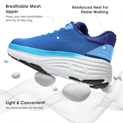 Image of Women's Wide Toe Box Walking Shoes Comfortable Cushioned Tennis Nursing Bunions Shoes Breathable Non Slip Gym Sports Athletic Running Fashion Sneakers