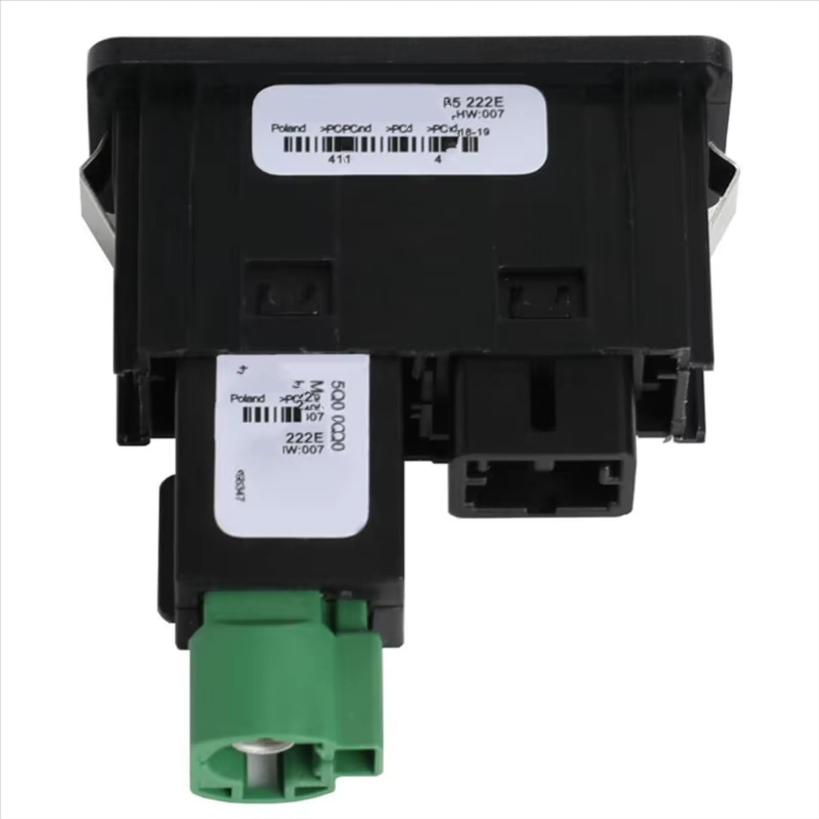 Toma De Puerto USB Auxiliar Compatible Con VW Para Golf 7 Para Lamando 5G0035222E Kit De Adaptador De Conector De Interfaz Auxiliar USB Interruptor Carplay