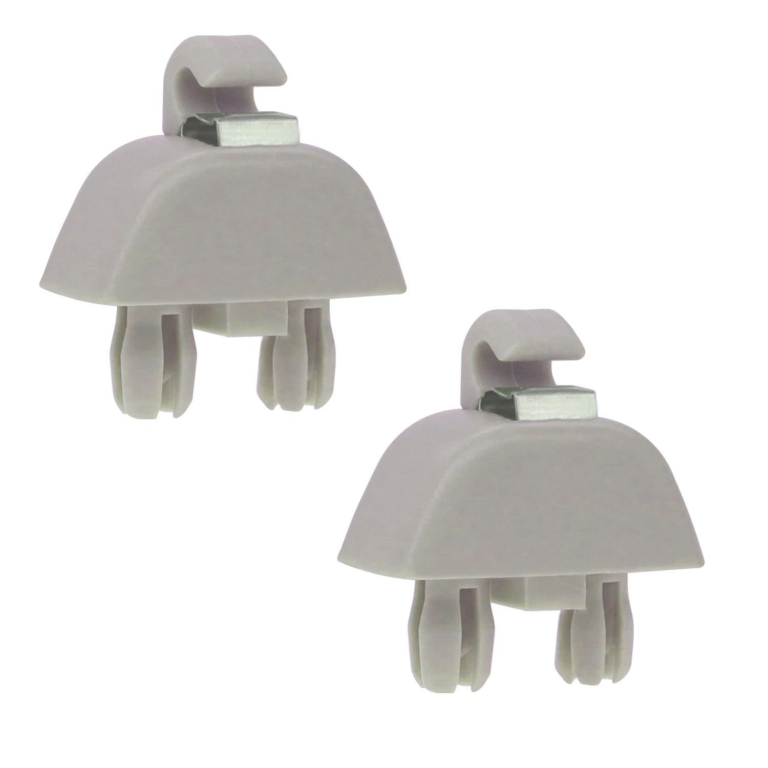 amavoler 2 PCS Gray Sun Visor Hook Clip Bracket Hanger Fit for Audi A6 C6 Quattro A7 A8 RS6, for VW Passat B7 Polo.OEM#:4F0857561.6RD857561.6R085756.