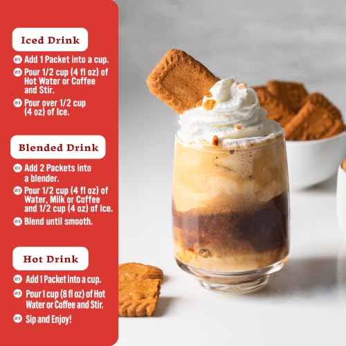 Image of The Frozen Bean Cookie Butter Instant Coffee Frappe, 10 Sticks | Real Arabica, 114mg caffeine, 5g sugar, Single serve packets, Hot or blended iced, On the go