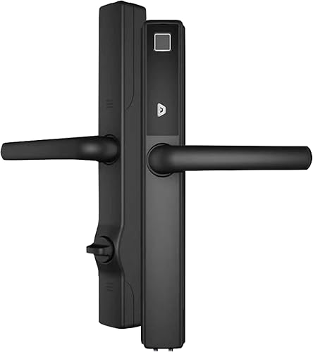 Miniatura 1 de Blusafe Origin - Manija inteligente sin llave para seguridad del hogar, control de aplicación, tarjeta de llave, bloqueo y desbloqueo remoto (negro)