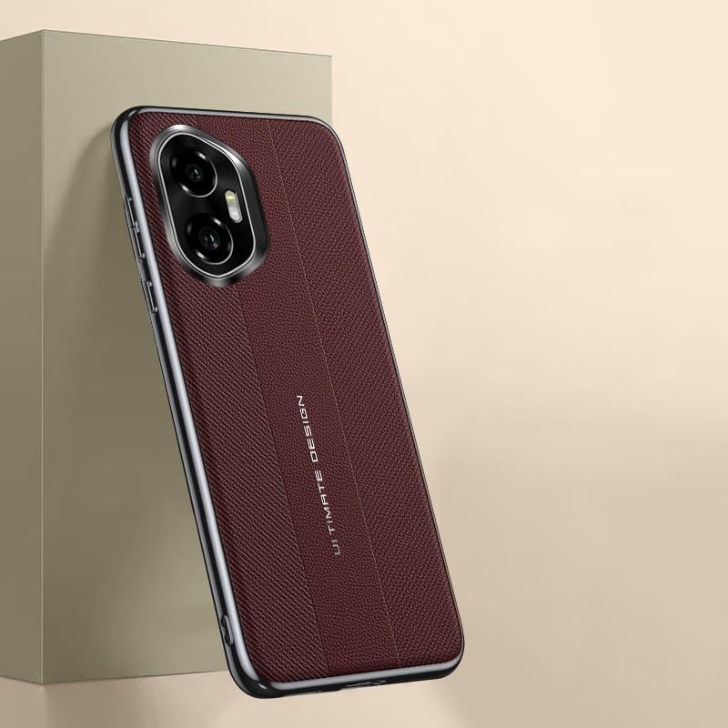 Étui en cuir Honor 300 chic et premium avec protection caméra en cuir PU