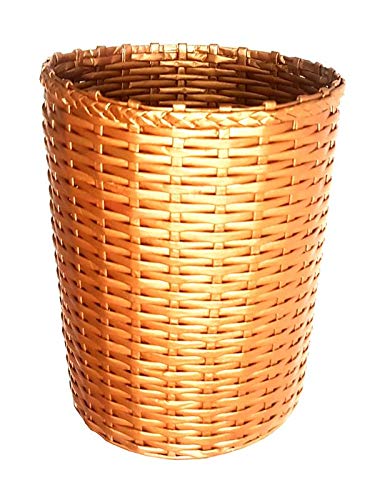 Sonas Creation Standard Size 11 Inch Tall, 10 Liter, Bronze Finish, Waste Basket, Open Top Dustbin, Trash Can, Indoor Planter, Storage Basket, Eco-friendly, Handmade, of Paper Ropes-image-33