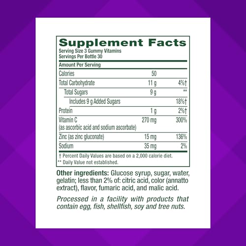 Vitafusion Zinc and Vitamin C Gummies | 90 Gummy Vitamins - image 4