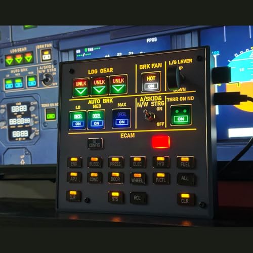 Image of YounggDiy Flight Simulator Control Panel Kit, Home Cockpit A103 Landing Gear Indicator Integrated Panel Compatible with Windows Games, Supports Major Airplane Models