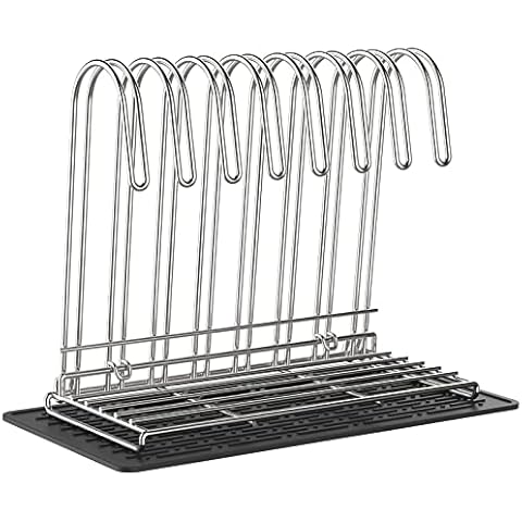 IDEATECH Reusable Bag Rack with Cup Drying Mat,Plastic Bag Dryer Rack Dish Drying,Collapsible Kitchen Counter Storage Organizer Sponge Holder,Dryer Rack for Silicone Storage Bag,Kitchen Must Have Cover