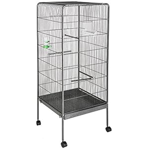 TecTake Jaula para Pájaros, Pajarera XXL con Ruedas, para Aves Canarios Periquitos – Varios Modelos (sin Techo)