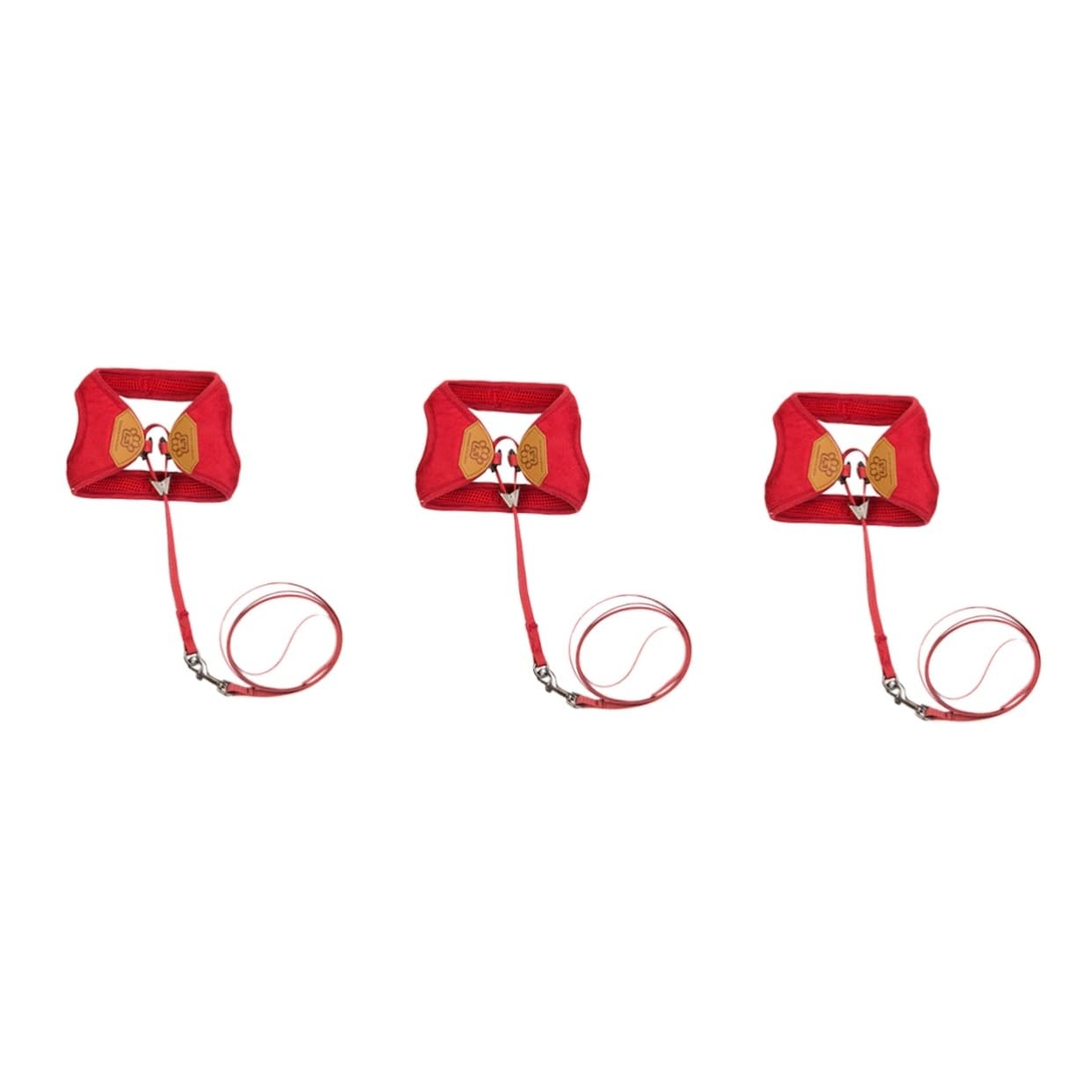 BESPORTBLE 3piezas Arnés y Correa para Gatos y Perros Pequeños Diseño Minimalista Color Burdeos para Paseos Cómodos y Seguros