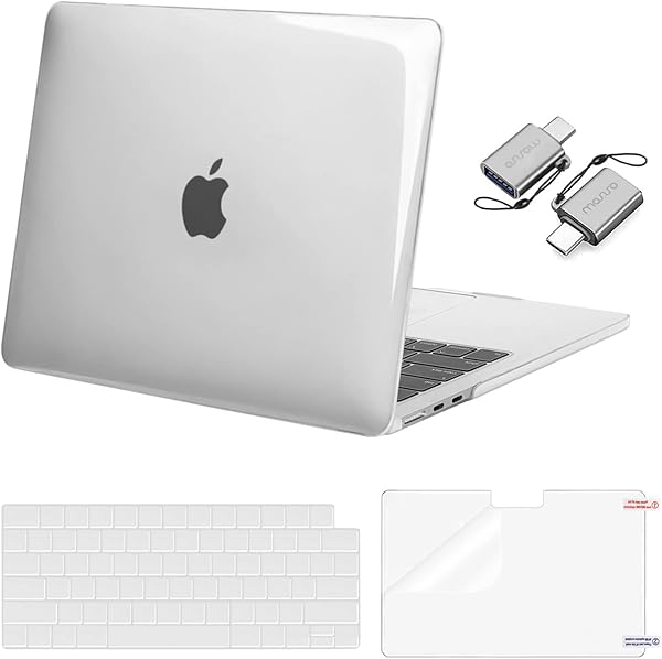 MOSISO Compatible with MacBook Air 13 inch Case M5 2026 M4 2025 M3 M2 2024-2022 A3449 A3240 A3113 A2681, Hard Shell&Keyboard Cover&Screen Film&Type C for MacBook Air 13.6 inch Case, Crystal Clear