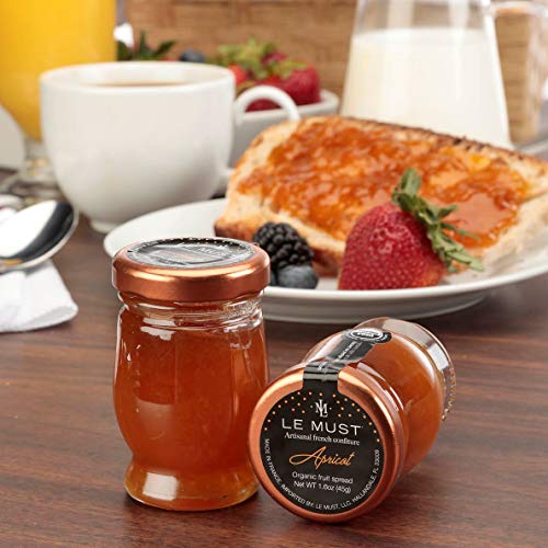 Le Must Organic French Preserves Assortment Mini Jars (Strawberry, Apricot, Blueberry, Orange Marmalade), 3 Bottles Each (Pack Of 12) Miniatures #TOP7