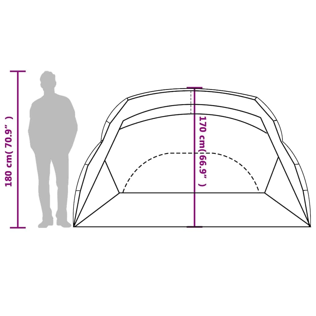 Tente de Plage Vert d'eau 274x178x170/ Polyester 185T légère Portable abri Familial pour Camping randonnée Festival extérieur