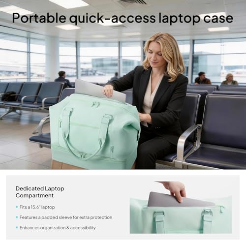 Image of TOPEAST Travel Duffle Bag, Weekender Bags for Women with Shoe Compartment