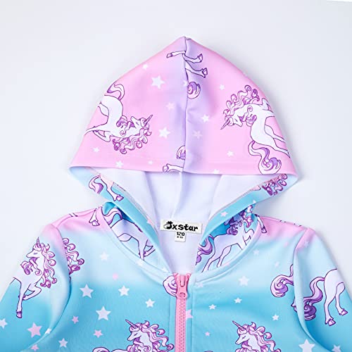 Girls Zip Up Hoodie Jacket Unicorn/Cat Sweatshirt with Pockets3