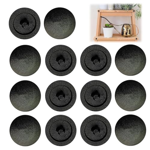50PCS Black Screw Caps, 12 MM Plastic Cross Head Screw Cap, Screw Cover Caps Fit Phillips Screw, Screw Covers for Furniture, Wardrobe, Cabinet Shelf
