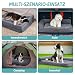 COZY KISS Orthopädisches Hundebett, 19cm Dicke Hundesofa für Mittelgroße Hunde, Abnehmbar und Waschbar Hundecouch, rutschfeste Unterseite, Wasserdichtes Innenfutter (Gris-L-Type, S(76 * 51 * 19CM))