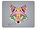 Price comparison product image Fox Colourful Abstract Wildlife Mousemat / Pad Anti Slip Computer PC Mouse Mat Thick Rubber Quality Soft Comfort Feel Finish