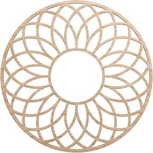 Image of Ekena Millwork 22 inchOD x 7 1 /2 inchID x 3 /8 inchT Cannes Wood Fretwork Pierced Ceiling Medallion, Alder