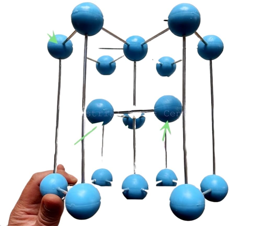 1pc BCJG-10 Hexagonal Magnesium Crystal Structure Model Triple Structure 30mm