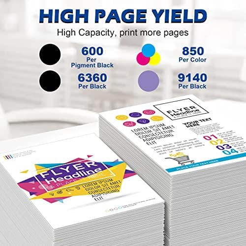 DOUBLE D PGI-580XL CLI-581XL Ink Cartridges for Canon PGI-580 CLI-581 PGI-580XXL CLI-581XXL ink for Canon Pixma TS8150 TS8151 TS8152 TS9150 TS9155 TS8250 TS8251 TS8252 TS8350(Including Photo Blue)