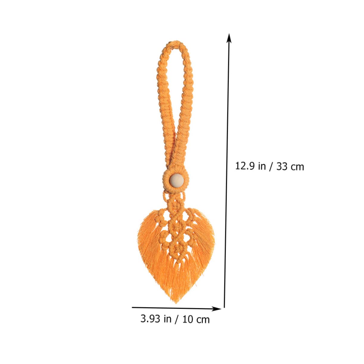MAGICLULU 4 Ensembles Corde À Rideau Embrasses De Rideaux pour x Couette LED LEDs Embrasse De Décorative se Décorative De Bois Orange 2 Pièces * 4