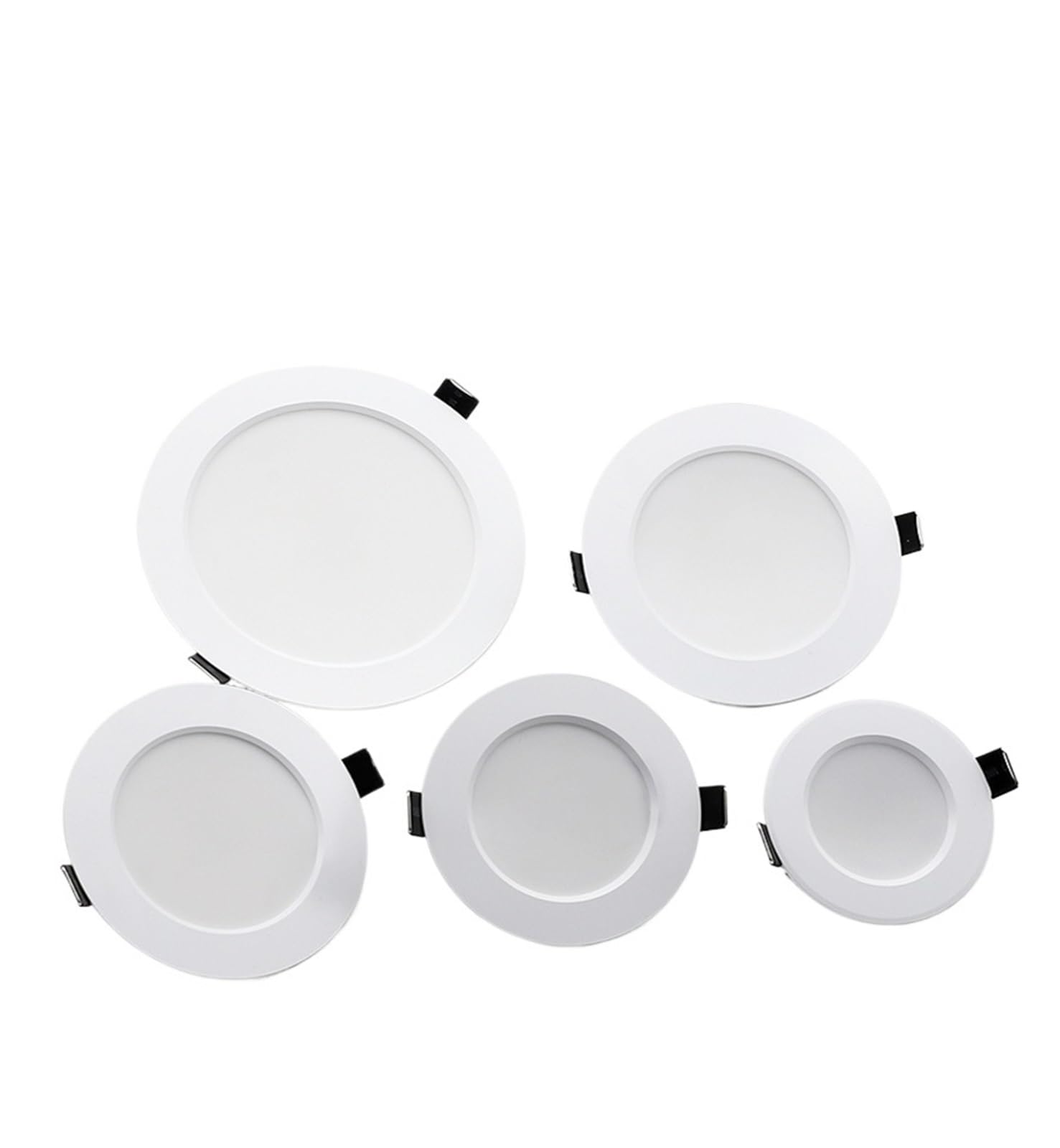 Okrągła lampa sufitowa Led do zabudowy, regulowana intensywność światła, AC85V-240V, 7/9/12/15/18W, wodoodporna (neutralna biel, 18 W biała ściemnialna)