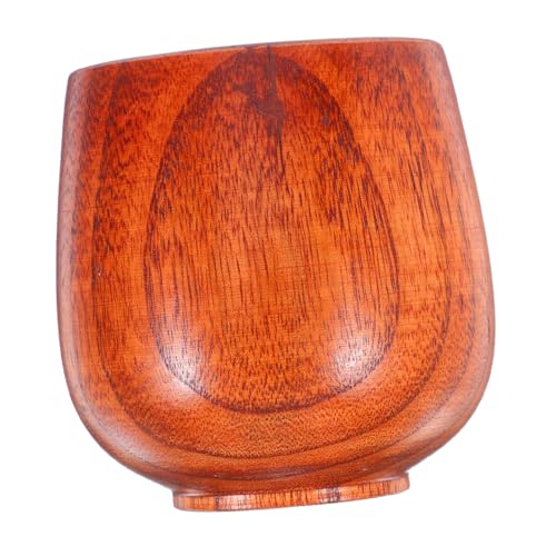 Cabilock Japanese Wooden Sake Cup Vintage Solid Wood Drinking Mug for Hot Cold Beverages Compact Portable for Home Restaurant Use Natural Finish