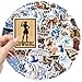 50PCS Cowboy Cowgirl Stickers Cool Western Sticker for Water Bottles Laptop Luggage Journaling Giutar Phone, Funny Waterproof Vinyl Decals for Teens Adults Gifts for Boys Girls
