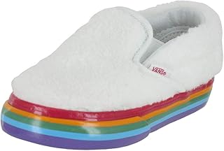 white and rainbow vans