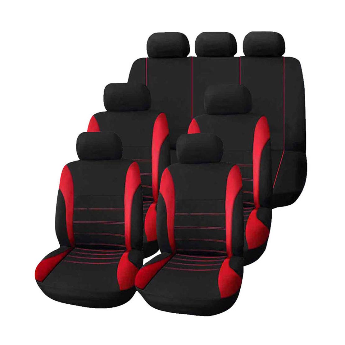 Protezione Sedili Auto Coprisedili Universali Per Lancia Ypsilon Set S G1 Nero Grigio Con Airbag Compatibility D 451940 - Foto 7