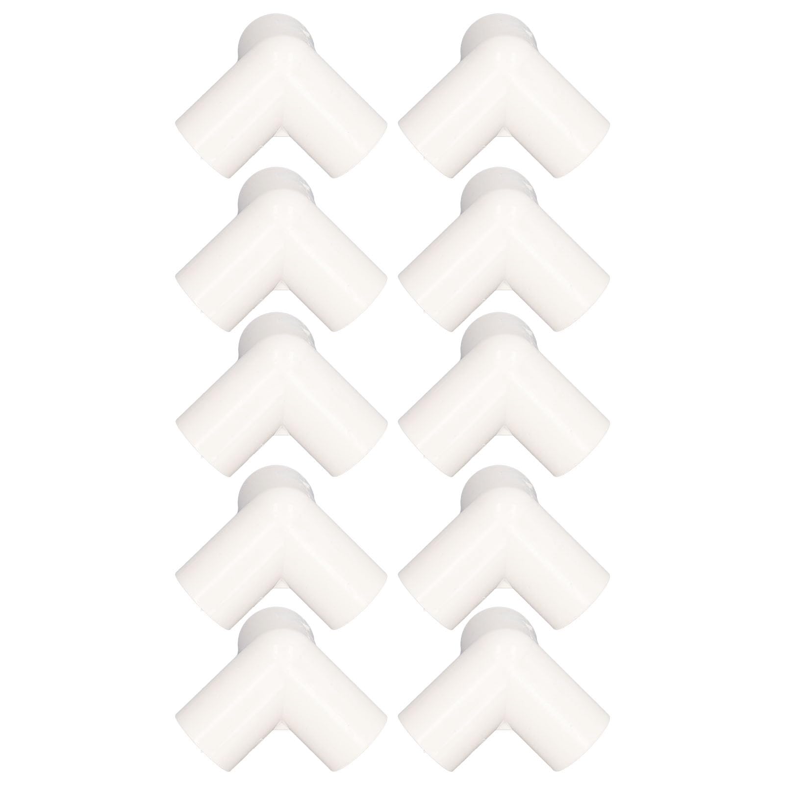 3 Way PVC Pipe Fittings | 10PCS 25mm Tee Elbow Connector | 90 Degree Corner Fitting for Furniture/Greenhouse/Water Pipes | Sturdy Plastic (White)