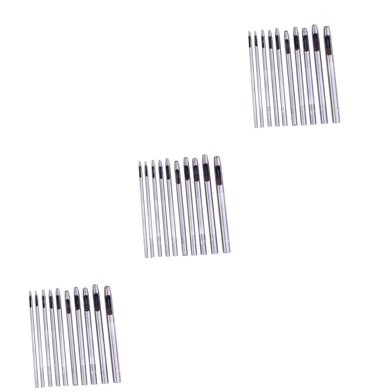 Uonlytech 30 Pièces Trou en Cuir pour Les vêtements perforateur Ceinture pour Cuir Sangles poinçon de Ceinture Outils Coupe-poinçon perforateur de e Trou de poinçon des Produits