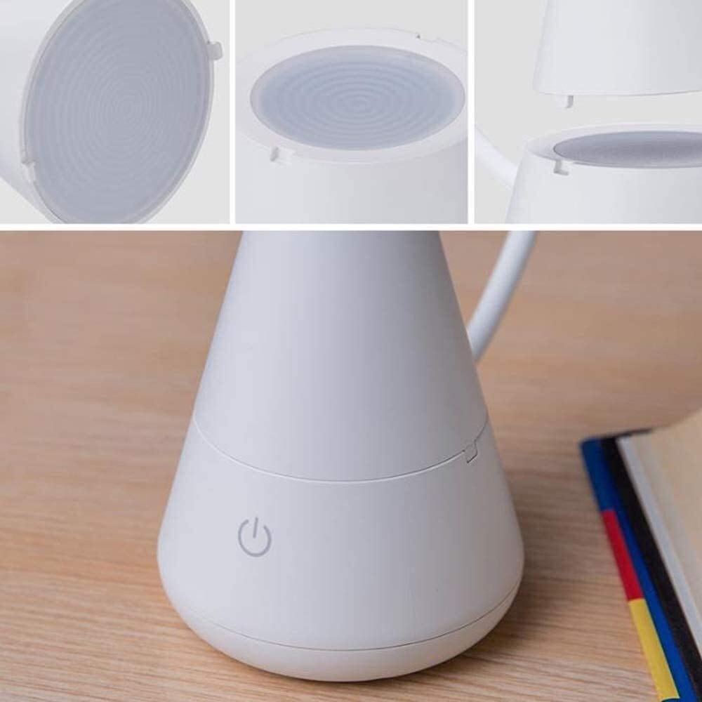 DieffematicTD Lampa biurkowa Przenośna lampa stołowa oczu, gęsiąnik, ściemnialna lampa stołowa składana - port ładowania USB, kontrola czujnika dotykowego, kemping zewnętrzny, przenośne ładowanie, ela