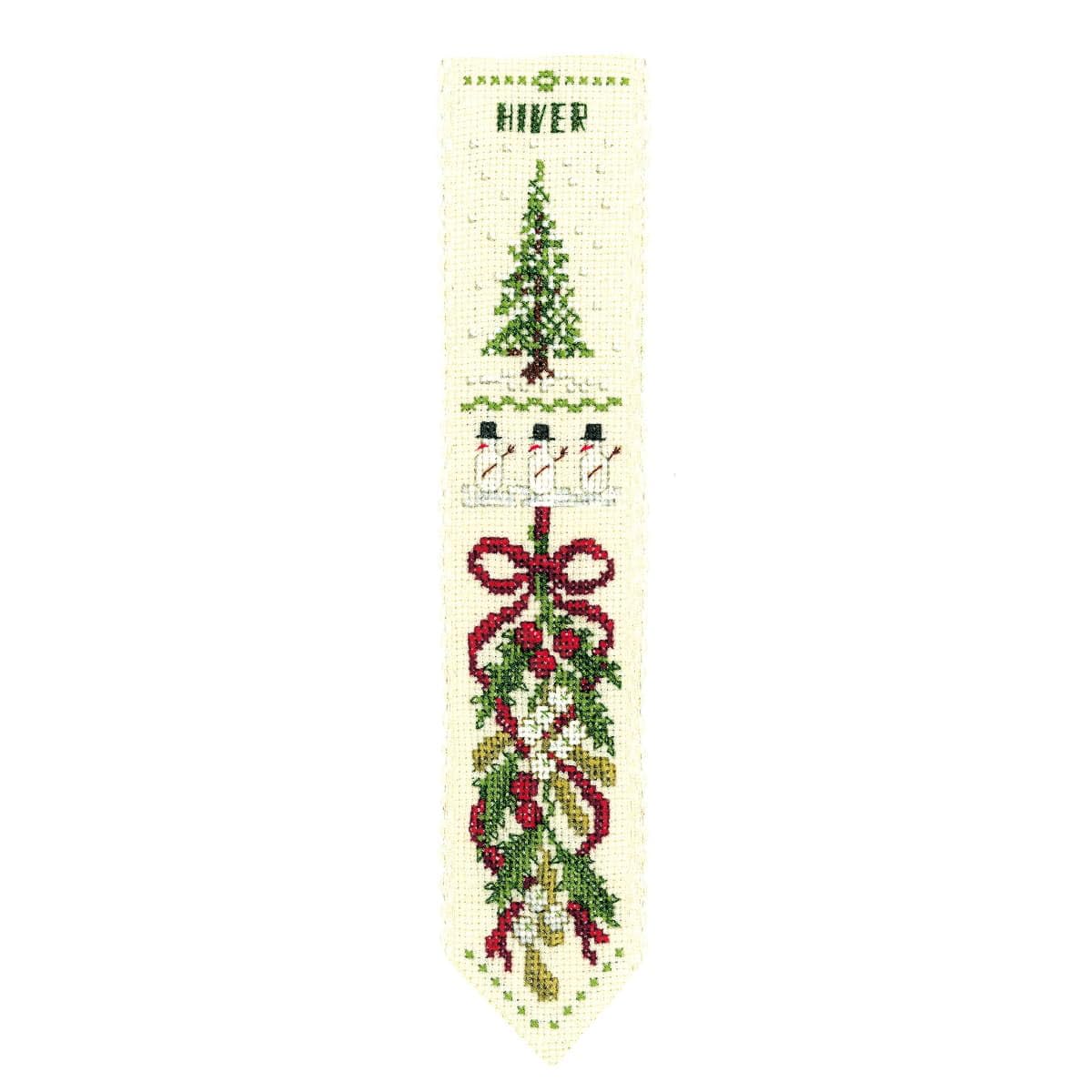 Le Bonheur des Dames bookmark counted cross stitch kit ""Winter"", 5x20cm, DIY