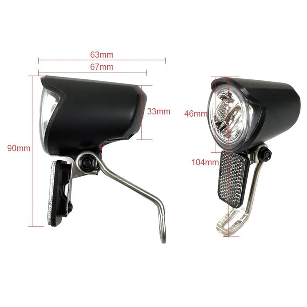 Luces para Bicicleta Eléctrica de 6-60 V, Luz Delantera y Trasera, Transmisor de Velocidad, Cable de 180 cm para Lámpara de Bicicleta con Motor de Transmisión Media Tsdz2