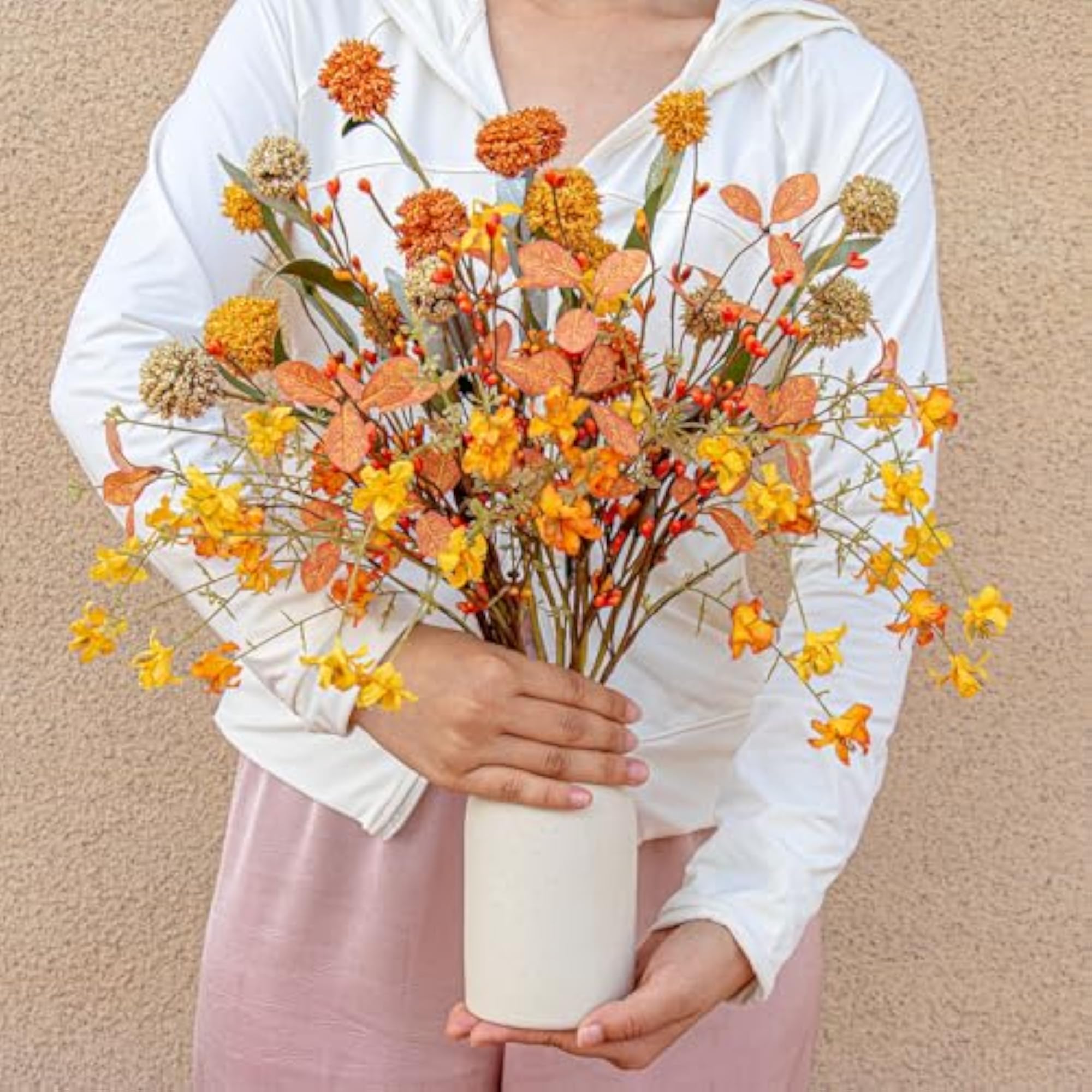 12 Pack Artificial Fall Floral Picks for Decoration