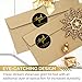 500 Thank You for Supporting My Small Business Stickers – 1.5 Inch Black and Gold Foil Round Labels – 4 Fonts – Waterproof Self-Adhesive Seals for Packaging, Envelopes, Boxes, Orders & Gift Bags