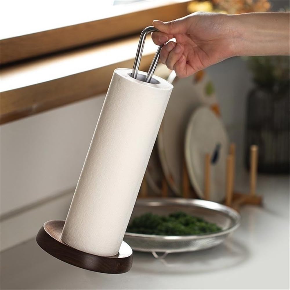 Porta Carta da Cucina Portarotolo da Cucina in Acciaio Inox Portarotolo Verticale for Asciugamani di Carta - Portarotolo da Cucina Multiuso e Organizer salvaspazio Porta Rotolo Cucina
