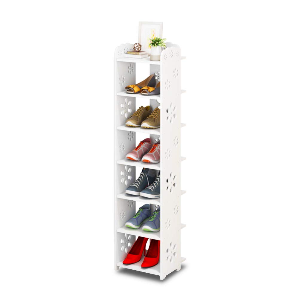Dripex 7 Tier Shoe Rack Shoe Cabinet Storage Rack Bookshelf Shoe Organizer Free Standing Display Rack in Home Corridor Hallway and Corner