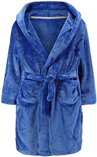 Kids Bathrobes for Girls Boys,Baby Toddler Robe Hooded Flannel Bathrobe Pajamas Sleepwear for Girls Boys (US 7-8T/Height 55.0