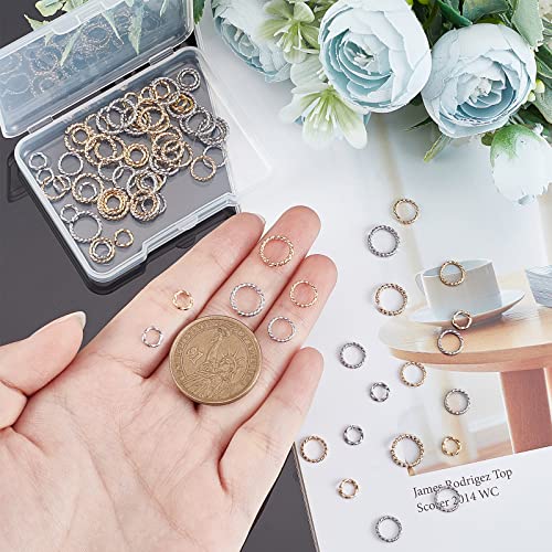 UNICRAFTALE 84pcs 6/8/10mm Open Jump Rings Golden and Stainless Steel Color Stainless Steel Jump Rings Connectors Rings for DIY Bracelet Necklaces Jewelry Making - Image 2