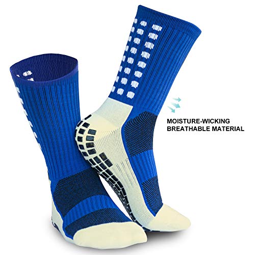 nti-Slip Sports Socks (2 Pairs) - Non-Slip Grip Socks for Men & Women Shoe Sizes 6-11.5 - Football, Soccer, Basketball, Yoga, Indoor/Outdoor2